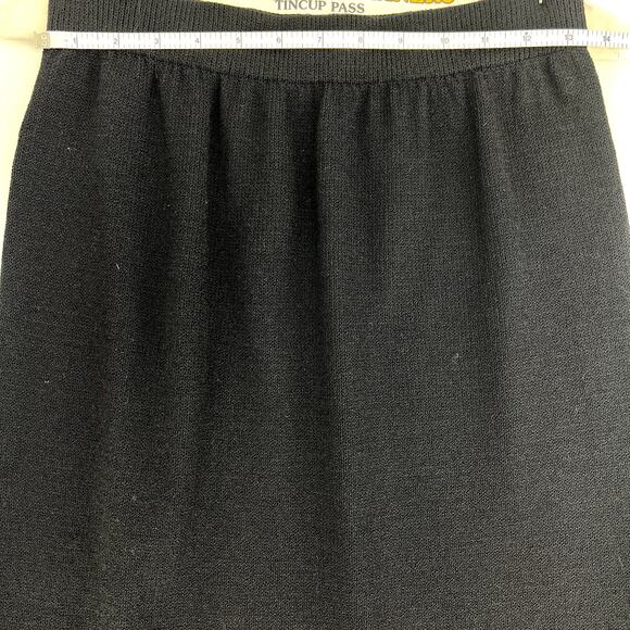 St. John Evening by Marie Gray Black Knit Jacket and Skirt Rhinestone Buttons 8 - Picture 9 of 11